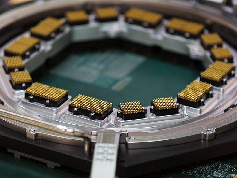 Semiconductor chip testing tower